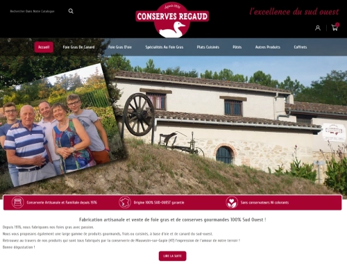 Site internet e-commerce Foie gras Regaud